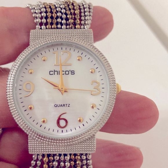 Chico’s Women Kerrianne Watch Mixed Metal Band - Picture 1 of 7